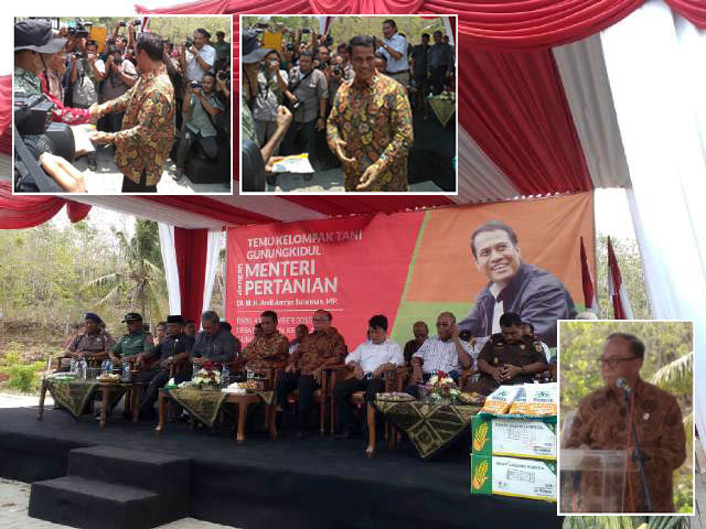 Petani Gunung Kidul Akui Belum Pernah Pakai Traktor, Mentan pun Terharu